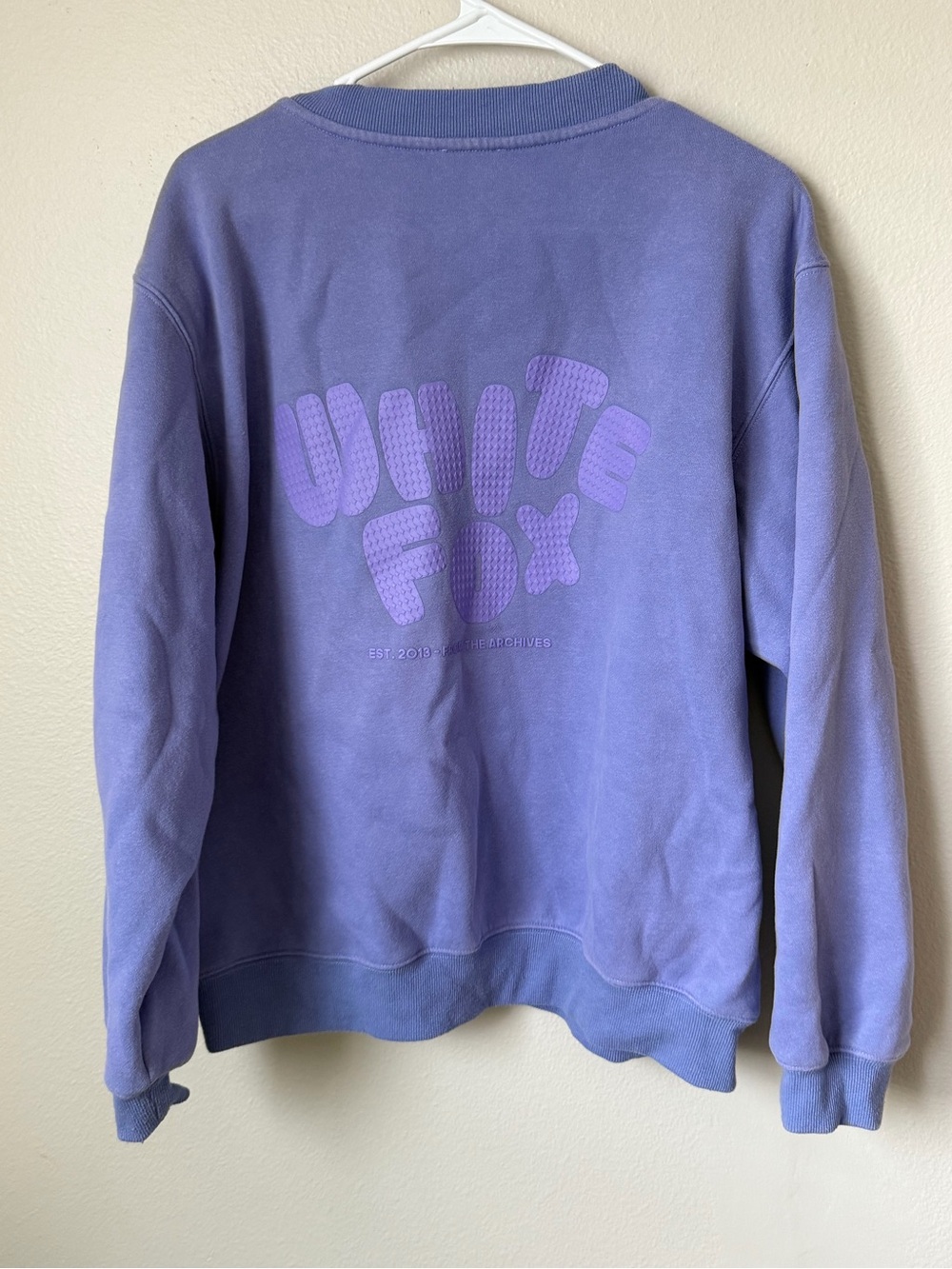 lilac White Fox Archive 6.0 oversized sweatshirt S/M